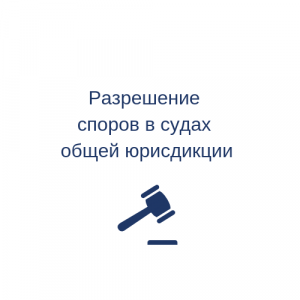 Разрешение споров в судах общей юрисдикции